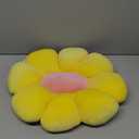 Yellow Flower Pillow, Flower Shaped Throw Pillow Cute Chair Seat Cushion for Bedroom and Living Room Dcor (15.75", Yellow)