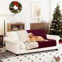 Waterproof Dog Blanket, Non-Slip Soft Pet Bed Cover, Couch Cover for Dogs Washable, Protects Sofa, Furniture, Crate, Car, Tear Resistant Leakproof Pet Blanket Christmas (52x82 Inch, Burgundy)