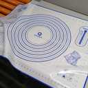 Silicone Pastry Mat Extra Thick Large Non Stick Baking Supplies Kitchen Counter Cooking Rolling Dough Sheet Pie Crust Sourdough Bread Oven Liner with Measurement (XXL-24''(W)*32''(L), 2#Blue)