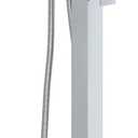 Waterfall Freestanding Bathtub Faucet Chrome High Flow 11.9GPM Floor Mount Tub Filler Faucets with Sprayer Hand Shower RIGOBAL