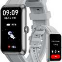 Fitness Tracker Watch for Women Men, Smart Watch with 24/7 Heart Rate Monitor Sleep Tracker Calls and Messages, IP68 Waterproof 1.47" IPS Screen Activity Trackers with Step Tracker, Pedometer (Silver)