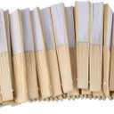 Foldable Paper Fan Hand-Painted Portable Party Wedding Supplies Chinese Handmade Dance Fan Decoration for Weddings,100pcs