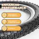 Hycline Kids Bike Replacement Tires Set: 2-Pack 16x2.125 inch Premium Butyl Rubber Wear-Resistant Folding Bicycle Tires and 2 Pcs Bike Tubes Schrader Valve with Tire Levers for BMX MTB