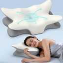 Cervical Neck Pillow for Pain Relief, Ergonomic Side Sleeper Pillow Cooling Memory Foam Pillows for Sleeping, Contour Pillow Orthopedic Bed Pillow for Back Stomach Sleepers