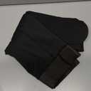 Womens Fleece-Lined Tights - Ultra-Warm Fake Sheer Look Pantyhose Thick Leggings for Winter (Large Plus, Black - 2 Pairs)