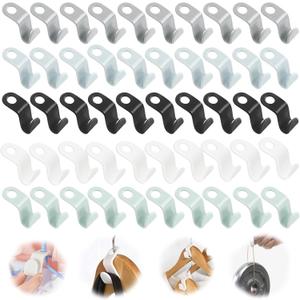 100 Pack Closet Organizer Hooks for Clothes Storage, Space-Saving Connector Clips for Plastic Hangers, Multi-Purpose Closet Accessories for Wardrobe Organization