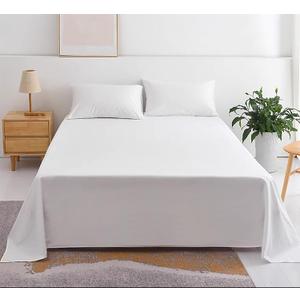 Waterproof Bed Flat Sheet Cotton Reusable Washable Mattress Protector Sheet Outdoor Furniture Cover for Bedding,Couch,Hotel, Nursing Homes Size 63" X 90". (White,Twin)