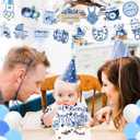 Berry Baby Shower Decorations, A Berry Sweet Baby Is on The Way Decoration Blueberry Backdrop Banner Background Prop Cake Cupcake Topper Balloon for Fruit Berry Sweet Baby Shower Decoration