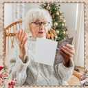 2 x 20 Set Christmas Official Letter Set Letter from Santa Claus Includes Envelope and Stickers Personalized for Kids from Santa Xmas Party Favors Gifts Kits Xmas Greetings Cards(Brown,Vintage)