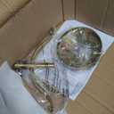 13.3"Semi Flush Mount Ceiling Light Fixture, 3-Light Modern Close to Ceiling Light With Fabric Flower-Shaped Shade, Light Fixtures Ceiling Mount for Bedroom Nursery Kids Room Living Room(Gold)