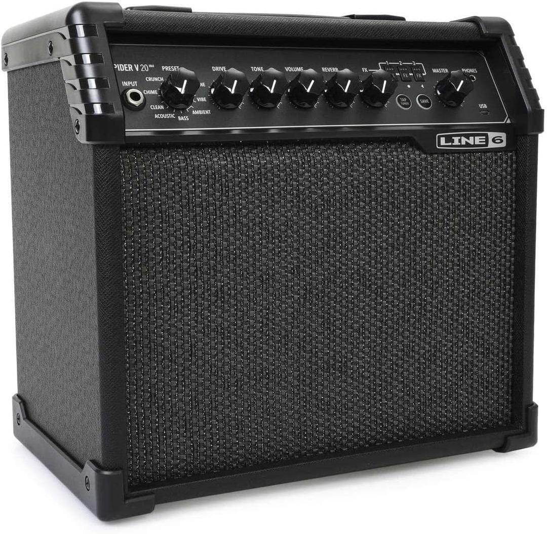 Line 6 Spider V 20 MKII, 16 presets with 3 simultaneous effects, 200+ Amps