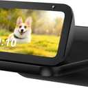 PlusAcc Wall Mount for Echo Show 5 - Cable Management Holder Stand for Echo Show 5 (3rd & & 2nd & 1st Gen) & Other Speakers Less Than 15 lbs, Space Saving Accessories Bracket Shelf (Black)