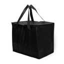 Lilaly Styrofoam Cooler Food Delivery Bag, Insulated Grocery Bags Insulated Cooler Bag for Hot or Cold Food Delivery, Groceries, Travel, Shopping (Large, black)