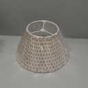 Lamp Shades For Table Lamps,Medium Lamp Shade 7" Top x 13" Bottom x 7.8" Slant Height,Barrel Replacement Lampshade(Spider Fitter), Modern Fabric Pleated Lampshades For Table Lamp 1 Pack(Brown Floral)