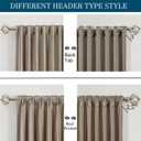 PRIMROSE Taupe Curtains 102 inch for Living Room,2 Panels Velvet Drapes Blackout Rod Pocket Back Tab Window Treatment Room Darkening Decorative Thick Curtains for Bedroom
