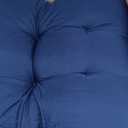 Wicker Furniture Cushions Set, Waterproof Patio Cushions for Outdoor Chairs 3 Pieces, 1 Loveseat & 2 Seat Pads Thick Outdoor Replacement Cushions for Porch Lawn Bench Couch Sofa, Navy Blue