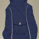 Malier Dog Winter Coat, Windproof Dog Cold Weather Coats with Real Pocket, Winter Extra Warm Pet Coat Fleece Jacket Reflective Clothes for Small Medium Large Dogs and Puppy (Blue, Large)