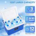 Cold Therapy Machine with Memory Function, Programmable Timer, Wireless Remote & Quiet Pump, Portable Ice Machine for Knee After Surgery, Ankle, Arm Relief, Ideal for Sports Injuries (12 Qt)