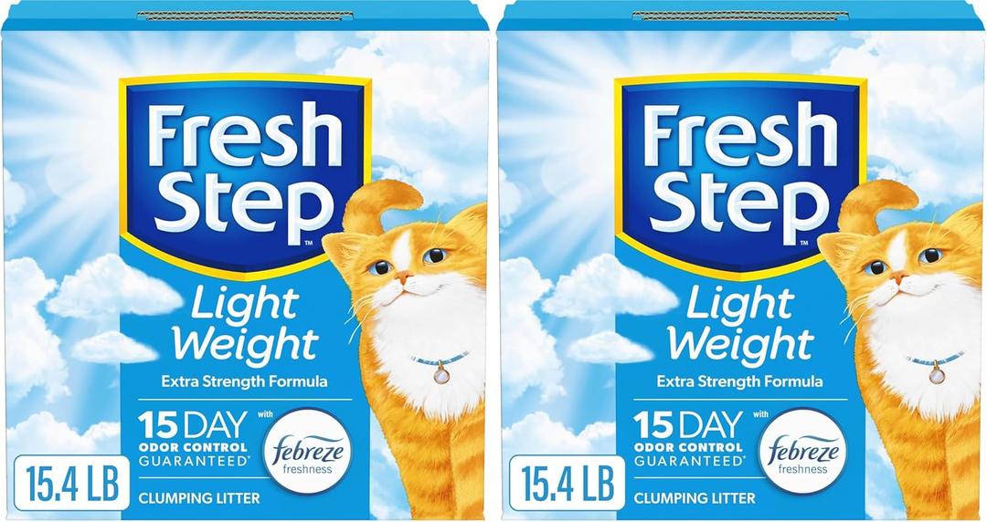 Fresh Step Clumping Cat Litter, Lightweight, Extreme, Long Lasting Odor Control Kitty Litter with Activated Charcoal, Low Dust Formula, 15.4 lb (Pack of 1)