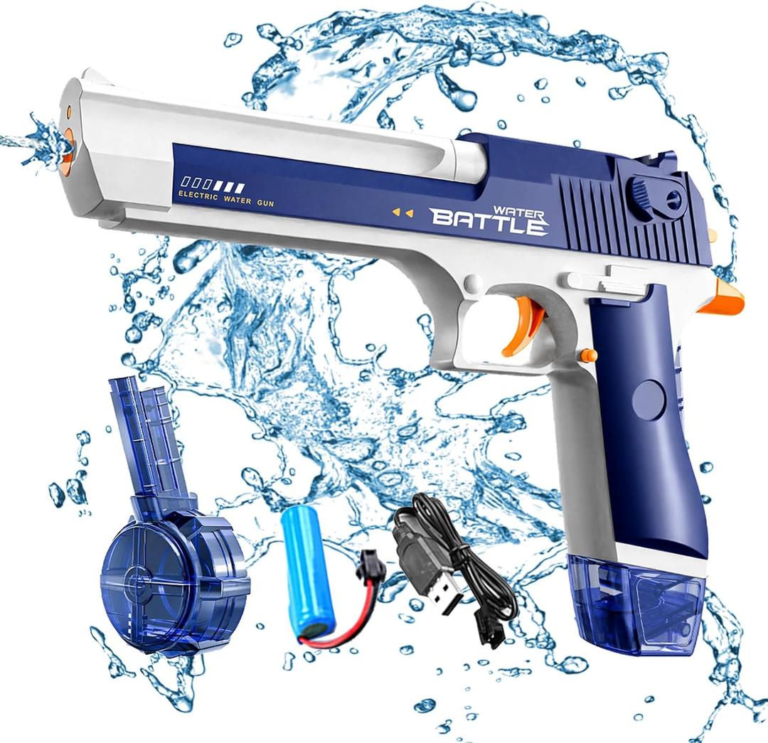 Electric Water Gun with Long Range,Automatic Squirt Gun for Kids and Adults, Long Distance Water Pistol for Pool Beach Outdoor Play (Blue2)