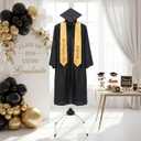 Bucherry Graduation Gown Display Stand Adjustable Garment Hanger for T Shirt Portable Hanging Metal Clothes Stand for Cap Clothing Jacket Coat Shirt Display (Rack,Silver and Black,32"-63")