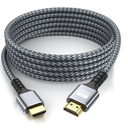 4k Hdmi Cable 25ft Ultra High Speed HDMI 2.0 Cable 4K@60HZ 3D ARC Gold Plated Connector Ethernet Audio Video Return HDMI Cord for UHD TV Monitor Laptop Xbox PS4/PS5 Roku TV ect grey