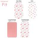 Yoofoss Bassinet Sheets for Baby,3-Pack Fitted Bassinet Sheets Set Compatible with Halo Bassinest Swivel Sleeper,Baby Delight,Angelbliss,Soft Breathable Bassinet Mattress Sheets(Pink+Butterflies)