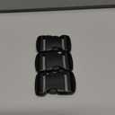 3pcs 1-1/2" Plastic Buckles for Strap Replacement, Quick Side Release Buckles Outdoor Camping Backpack Clip Buckle Clips for Dog Collar Nylon Webbing Belt Buckle Dual Adjustable Black