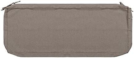 Magpie Fabrics Patio Bench Loveseat Cushion Covers (Replacement Cover only, No Insert!), Waterproof Fade Resistant Swing Cushion Slipcover with Ties(48x18x3 Inch, Brown)