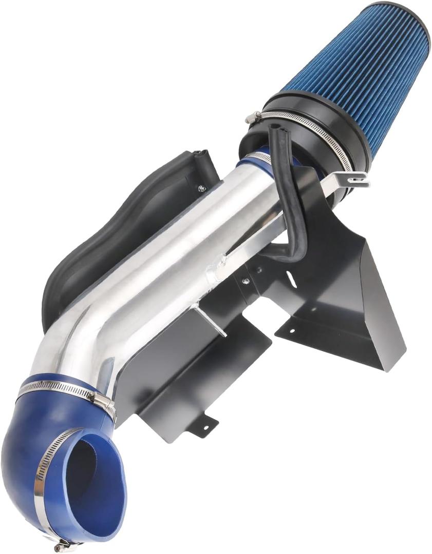 4 inch Cold Air Intake Kit with Heat Shield Replacement For Silverado 1500 2500 3500 1999-2006 Replacement For GMC For Chevy Sierra V8 4.8L 5.3L 6.0L 1999 2000 2001 2002 2003 2004 2005 2006