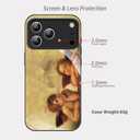 Compatible with iPhone 17 Pro Max Artistic Printing Case, Sistine Madonna Angels by Raphael Oil Painting Case, Black Silicone Glass Protective Cover