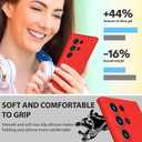 CellEver Soft Silicone Case for Samsung Galaxy S23 Ultra, Slim Fit [Camera & Drop Protection] Shockproof Phone Cover with [Soft Microfiber Lining] 6.8 inch - Bright Red