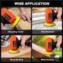 Cordless Sander, 3" Palm Sander with 16.8V 3.0Ah Li-ion Battery, 3500RPM Mini Polisher, 19 Accessories Sanders Tool for Sanding/Polishing/Waxing/Cleaning