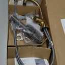 Moen Ronan Bronzed Gold One-Handle Single Hole Modern Bathroom Sink Faucet with Optional Deckplate and Spring Loaded Drain Assembly, 84021BZG