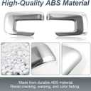 Side Mirror Covers Compatible with Ford F150 2021-2025 Chrome Door Handle Covers W/ 2 SMT Keyholes