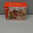 CUTE STONE Kids Kitchen Accessories, Toy Pots & Pans Set with Sound & Light Induction Cooktop, Cuttable & Peelable Play Food, Play Cookware, Educational Role Play Gift for Toddlers & Kids Ages 3+