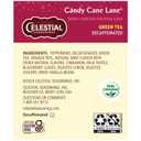 Celestial Seasonings Green Tea, Decaffeinated Candy Cane Lane, 18 Count (Pack of 6)