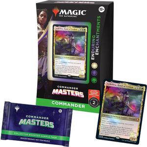 Magic The Gathering Commander Masters Commander Deck - Enduring Enchantments (100-Card Deck, 2-Card Collector Booster Sample Pack + Accessories)