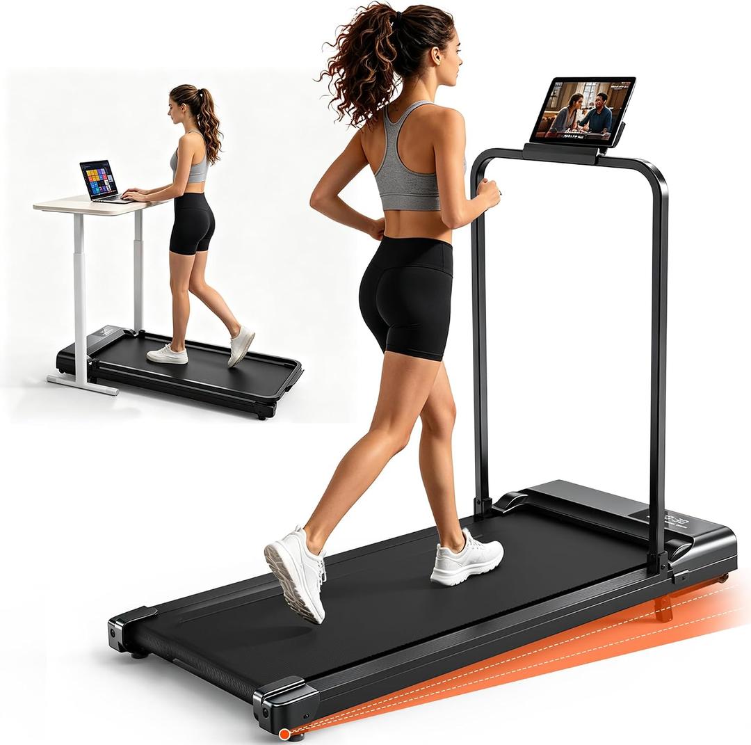 Walking Pad Treadmill with Incline and Handle Bar for Home Office