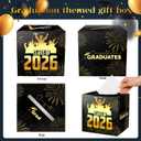2 x 2026 Graduation Card Box Holder, Grad Congrat Decoration Box, Envelope Receiving Graduation Party Celebration Black