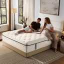 Queen Mattress 12 Inch, Medium Plush Hybrid Queen Size Mattress with Memory Foam & Individually Wrapped Pocket Coils, Pressure-Relieving Support & Motion-Reducing Design