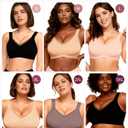 Yisfo Wireless Jelly Push Up Full Coverage Bras for Women V Mesh Seamless No Underwire Comfortable T-shirt Bralettes(Beige,XXL)