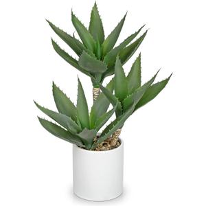 Hollyone Large Artificial Agave Plants Fake Three-Head Agave Succulent Plant Potted 17" Faux Plant Succulent Aloe Vera Plants Indoor for Desk Modern Home Decor Hollyone Large Artificial Agave Plants Fake Three-Head Agave Succulent Plant Potted 17" Faux Plant Succulent Aloe Vera Plants Indoor for Desk Modern Home Decor