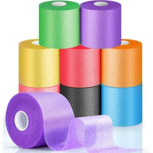 New 2026 8-Pack Randomly Colored Pre Wrap Tape, Premium Prewrap Athletic Tape for Hair Soccer, Sports Pre-Wrap Foam Underwrap Headbands