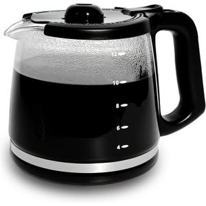 12-Cup Replacement Glass Coffee Carafe Compatible with Mr. Coffee LMX, TP, MMX, and MSX series coffeemakers (Slim)
