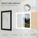 8.5x11 Picture Frame Sef of 10, Display Pictures 6x8 with Mat or 8.5 x 11 Without Mat, Photo Frame Collage for Wall Gallery Decor, Hanging or Tabletop Display, Black