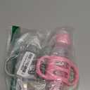 Dr. Brown's Milestones Narrow Sippy Straw Bottle, Spill-Proof with 100% Silicone Handles and Weighted Straw, 8 oz/250 mL, Gray/Pink, 6m+