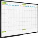 JILoffice Magnetic Dry Erase Calendar Whiteboard, 2 Month White Board Planner 36 X 24 Inch, Black Aluminum Frame Wall Mounted Board for Office Home and School
