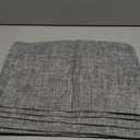 Placemats Set of 6, Bilayer Thickened Linen Place Mats Heat Resistant Machine Washable Wrinkle Free Carefully Selected Polyester Mats for Kitchen/Dining/Coffee Table (Light Grey)