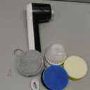 Electric Spin Scrubber, Cordless Shower Scrubber with Battery Level Display, 2 Speeds Electric Scrubber for Cleaning with 6 Replaceable Heads, Cleaning Brush for Bathroom/Sink/Window (White)